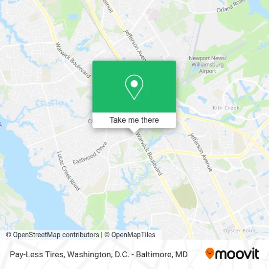 Pay-Less Tires map