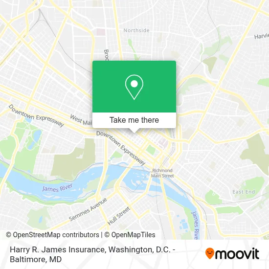 Harry R. James Insurance map