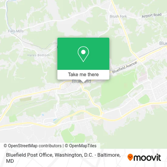 Bluefield Post Office map
