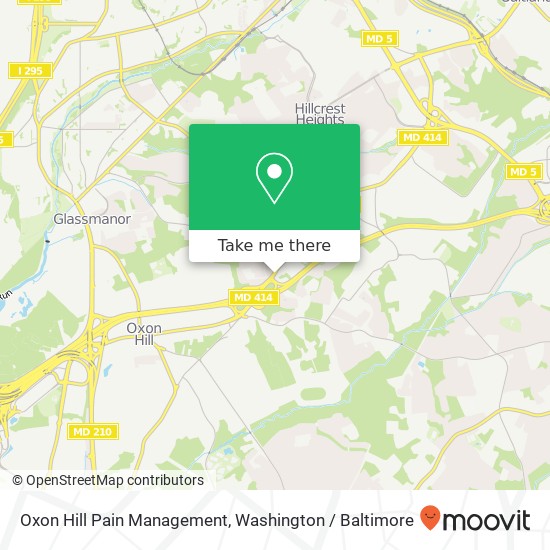 Mapa de Oxon Hill Pain Management, 5620 St Barnabas Rd