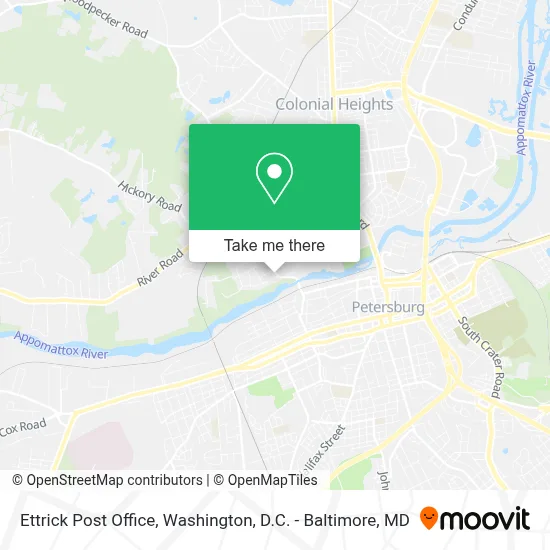 Ettrick Post Office map