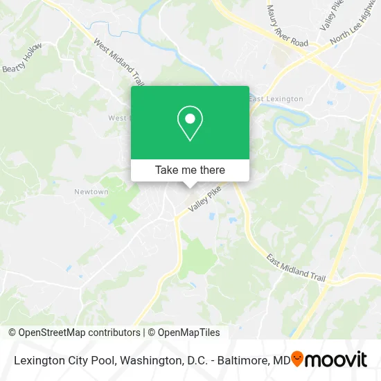 Lexington City Pool map