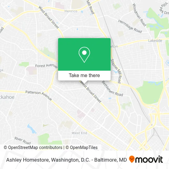 Ashley Homestore map