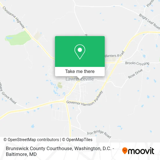 Brunswick County Courthouse map