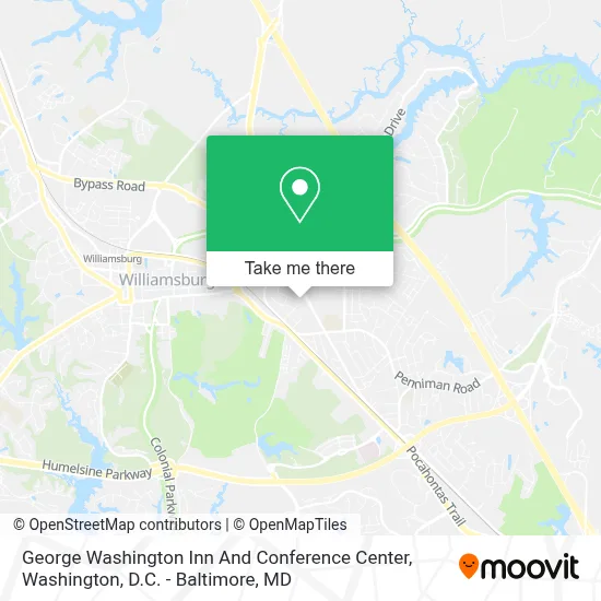 George Washington Inn And Conference Center map