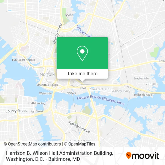 Harrison B. Wilson Hall Administration Building map