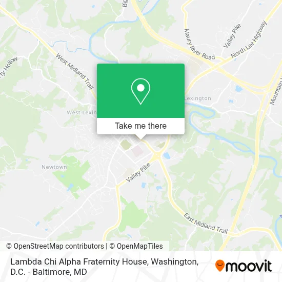 Lambda Chi Alpha Fraternity House map