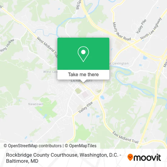 Rockbridge County Courthouse map