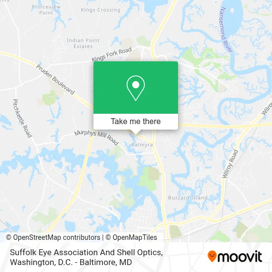 Suffolk Eye Association And Shell Optics map