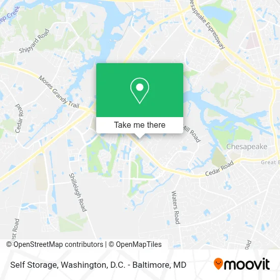 Self Storage map