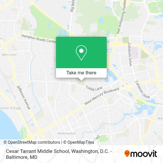 Cesar Tarrant Middle School map