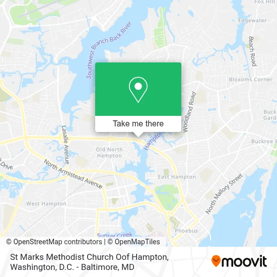 St Marks Methodist Church Oof Hampton map