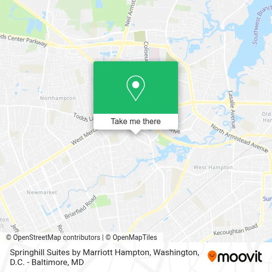 Springhill Suites by Marriott Hampton map