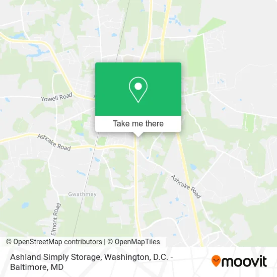 Ashland Simply Storage map
