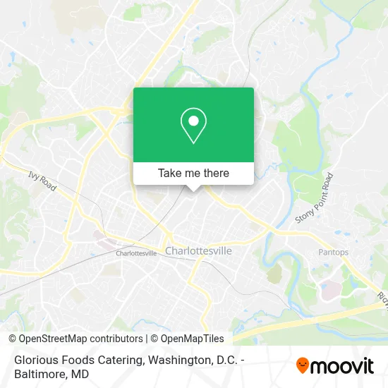 Glorious Foods Catering map