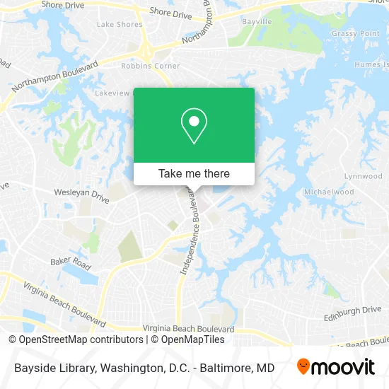 Bayside Library map