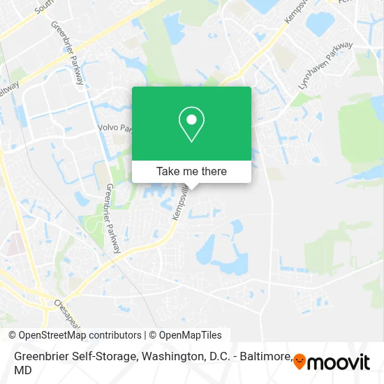 Greenbrier Self-Storage map