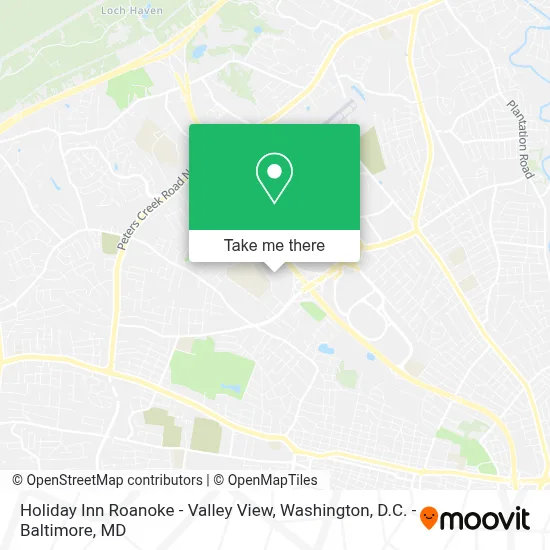 Holiday Inn Roanoke - Valley View map