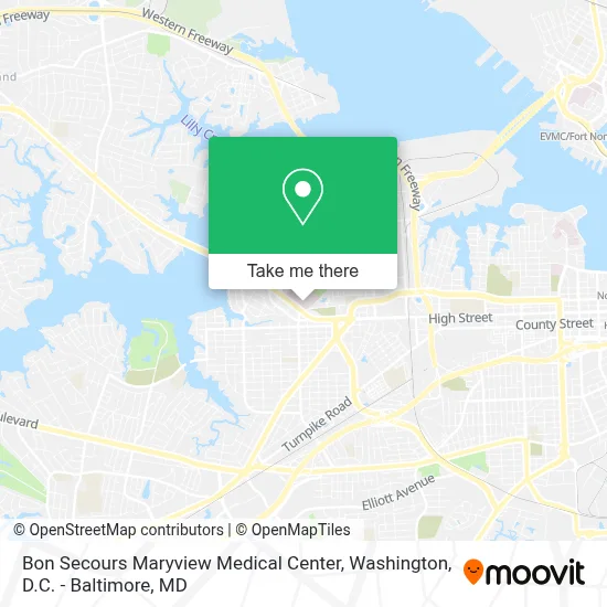 Bon Secours Maryview Medical Center map