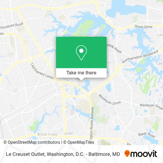 Le Creuset Outlet map