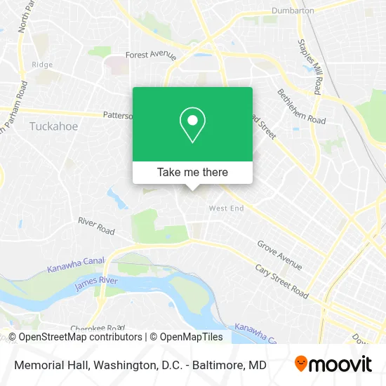 Memorial Hall map
