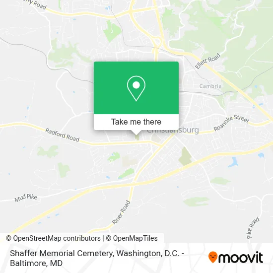 Shaffer Memorial Cemetery map