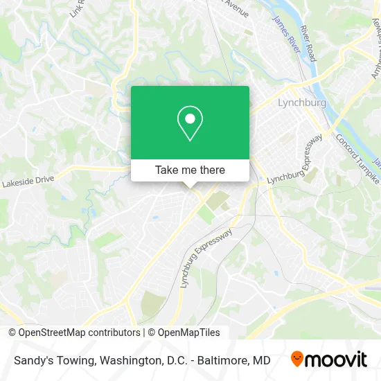 Sandy's Towing map