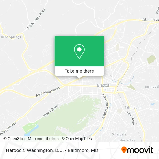 Hardee's map