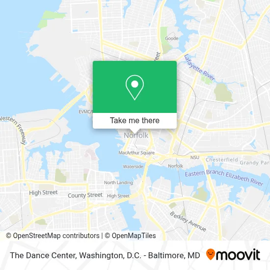 The Dance Center map