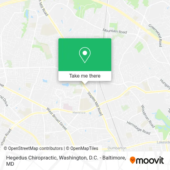 Hegedus Chiropractic map