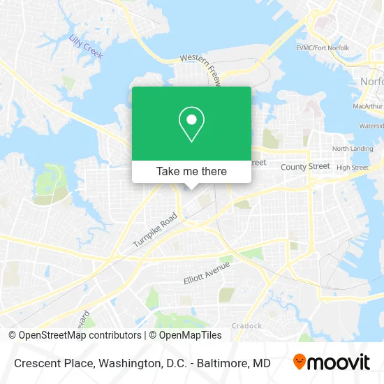 Crescent Place map