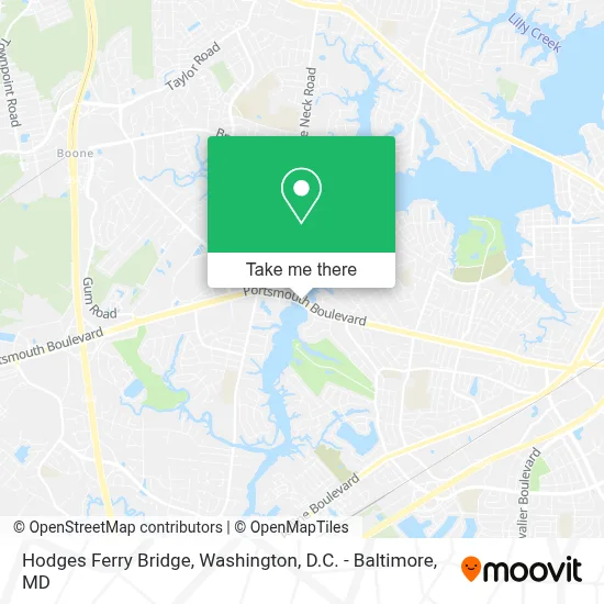 Hodges Ferry Bridge map