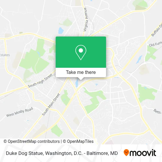 Duke Dog Statue map
