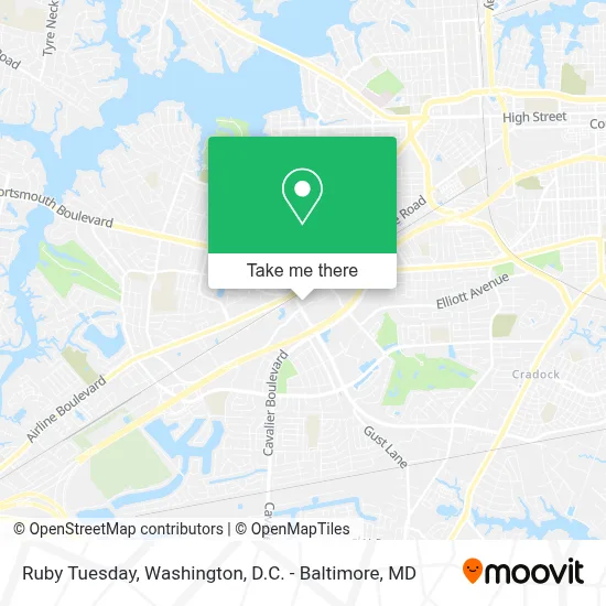 Ruby Tuesday map