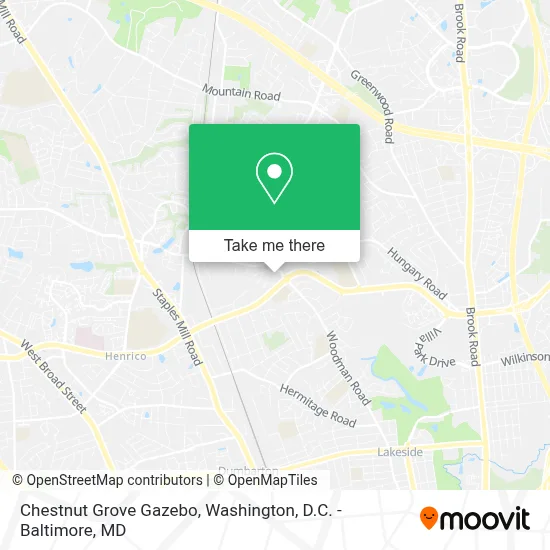 Chestnut Grove Gazebo map