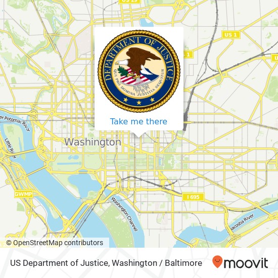 US Department of Justice map