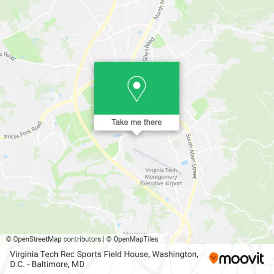 Virginia Tech Rec Sports Field House map