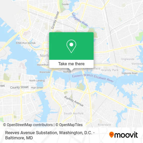 Reeves Avenue Substation map