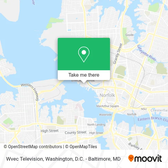 Wvec Television map