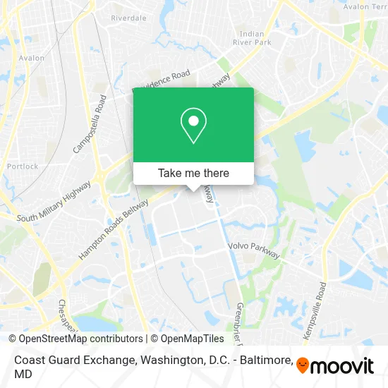 Coast Guard Exchange map