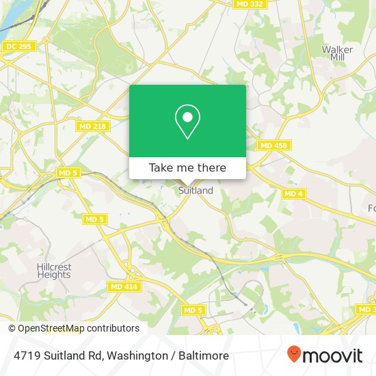Mapa de 4719 Suitland Rd, Suitland, MD 20746