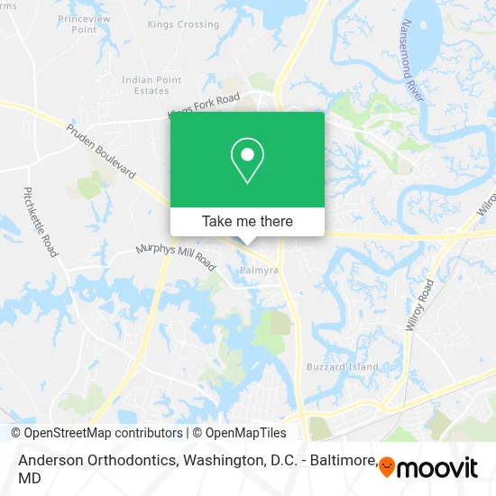 Anderson Orthodontics map