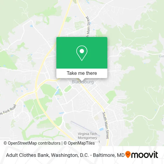 Adult Clothes Bank map