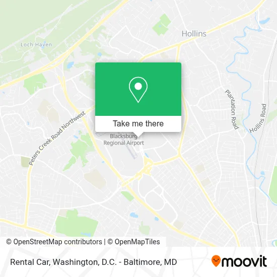 Rental Car map