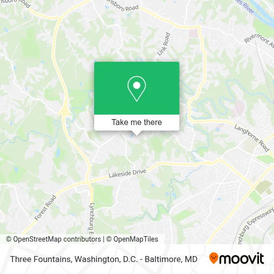 Three Fountains map