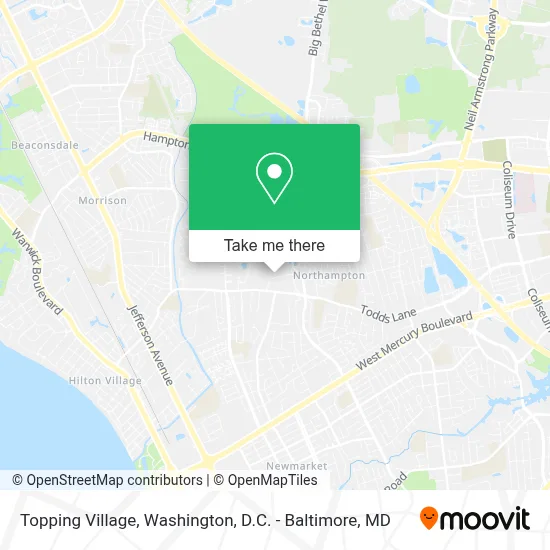 Topping Village map