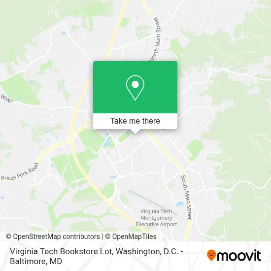 Virginia Tech Bookstore Lot map