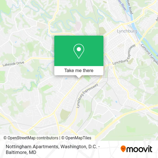 Nottingham Apartments map