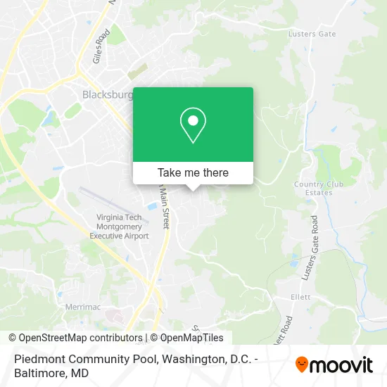 Piedmont Community Pool map