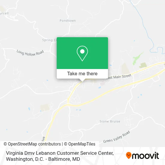 Virginia Dmv Lebanon Customer Service Center map